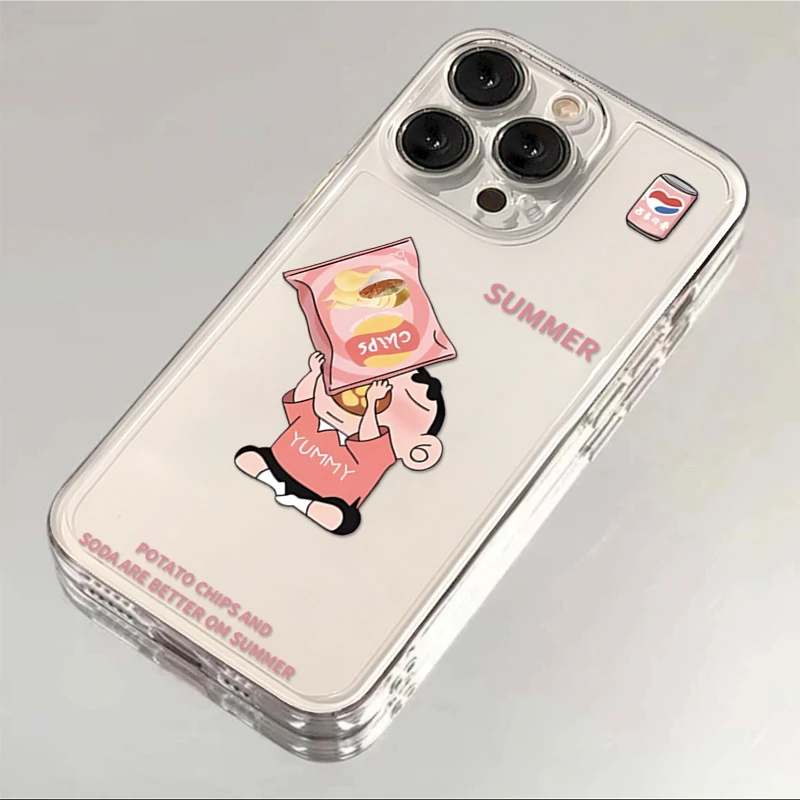 卡通薯片小新适用iphone15/13苹果14手机壳华为viv小米oppo创意