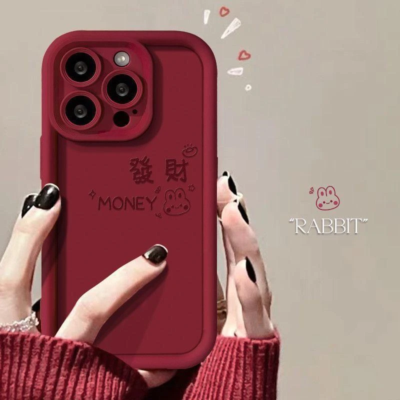 发财好运适用iphone15/13苹果14手机壳新款女生防摔全包12保护套X