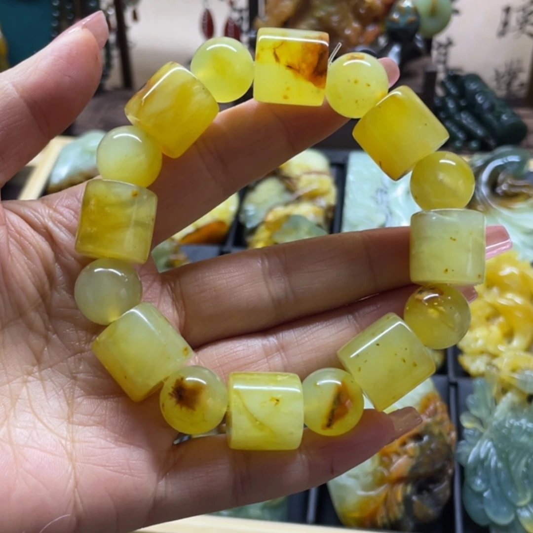 【闪购商品】蛇纹石玉手链未镶嵌天*