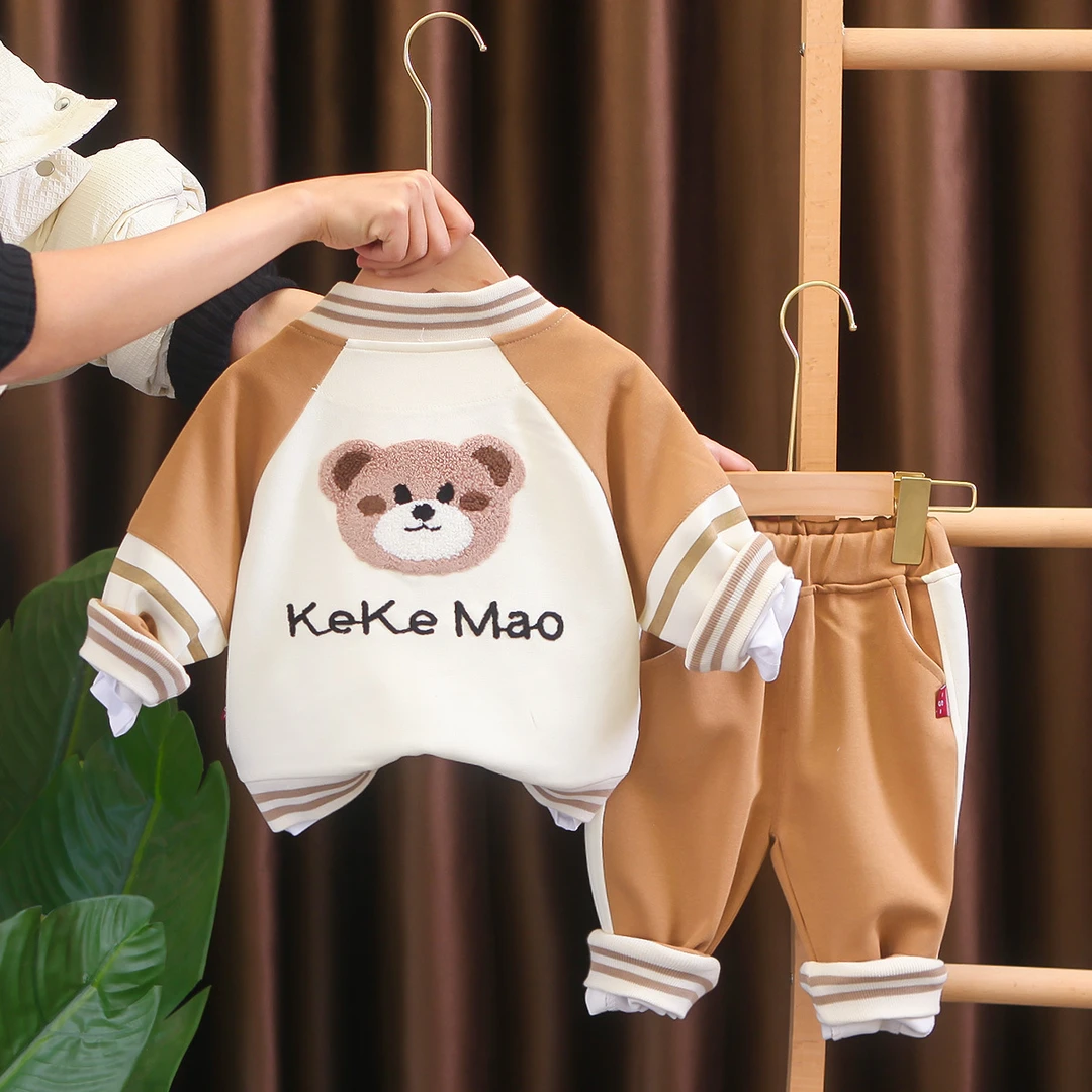 洋气衣服男童春装套装1-2-3-4岁儿童服装6-7-8-9个月宝宝洋气衣服