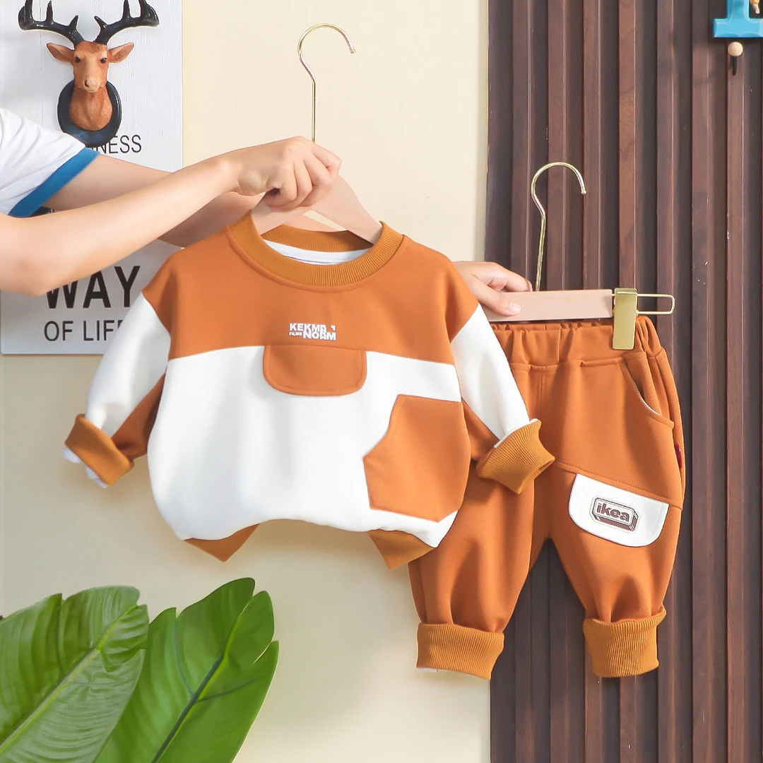 男童秋天薄款套装1-2-3-4岁儿童服装6-7-8-9个月宝宝洋气衣服潮猫