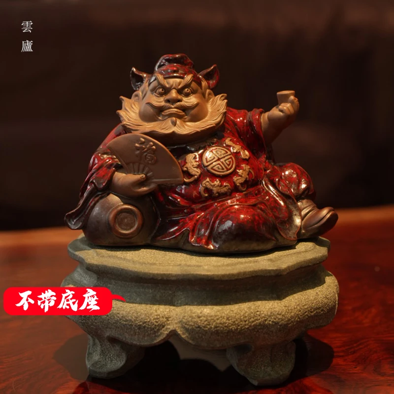 雲廬甄选 创意陶瓷钟馗摆件禅意人物家居客厅茶室装饰工艺礼品