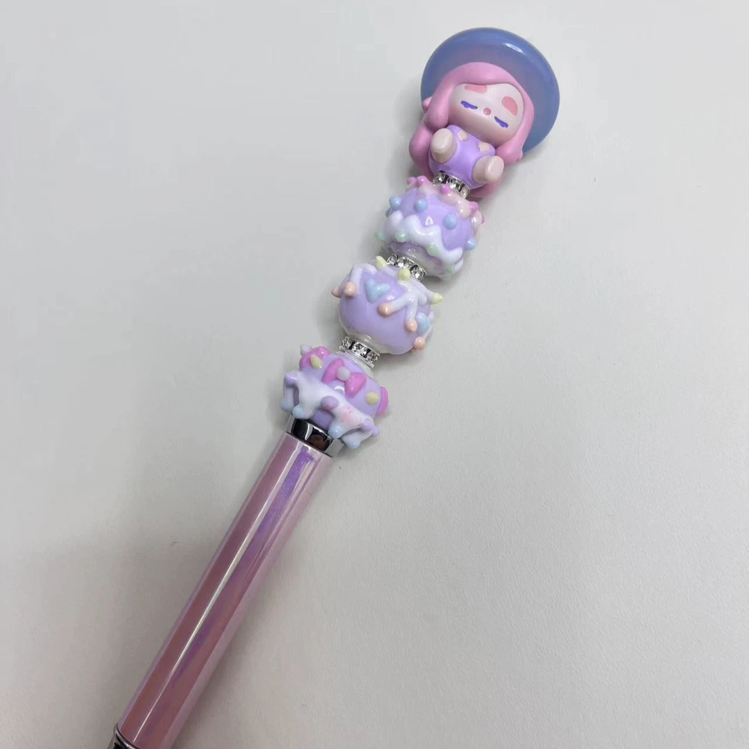 定制DIY手绘珠萌粒串珠圆珠笔油笔中性笔