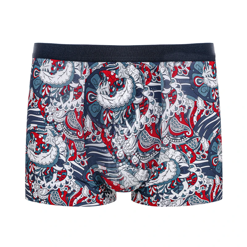 爱慕先生U-SPACE男士中腰时尚舒适薄款透气印花平角裤NS23K062