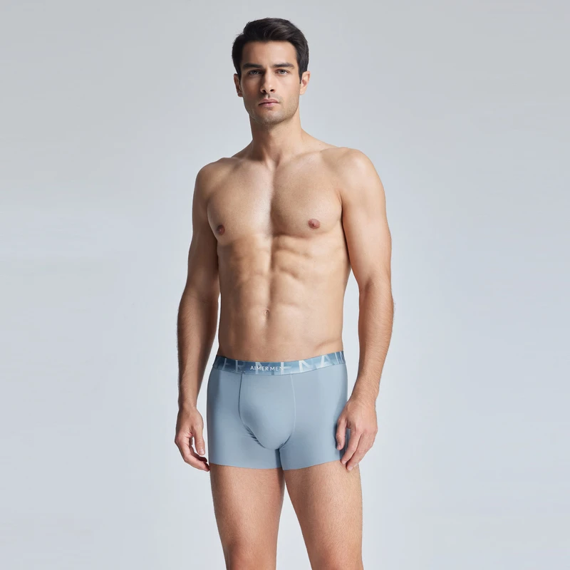 爱慕先生24SS纵享丝滑U型裤中腰莫代尔底裤男士透气舒适NS23K771