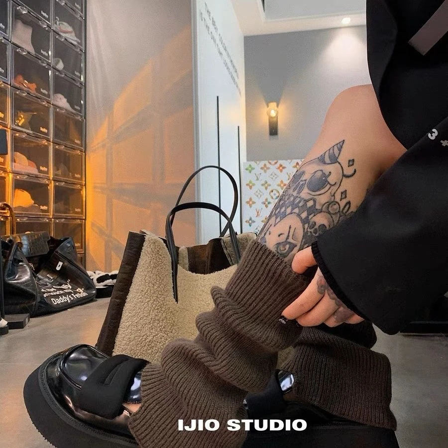 IJIO 韩版慵懒风堆堆袜叠穿保暖百搭袜套软糯腿套网红设计款女袜