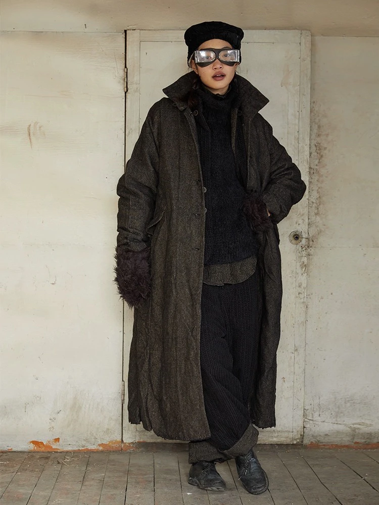 7閣小府～左岸迷香原创黑色大衣