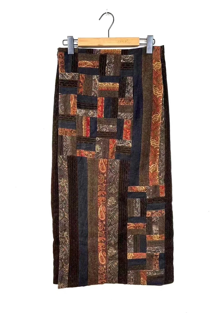 7阁小府～左岸迷香原创拼布半裙