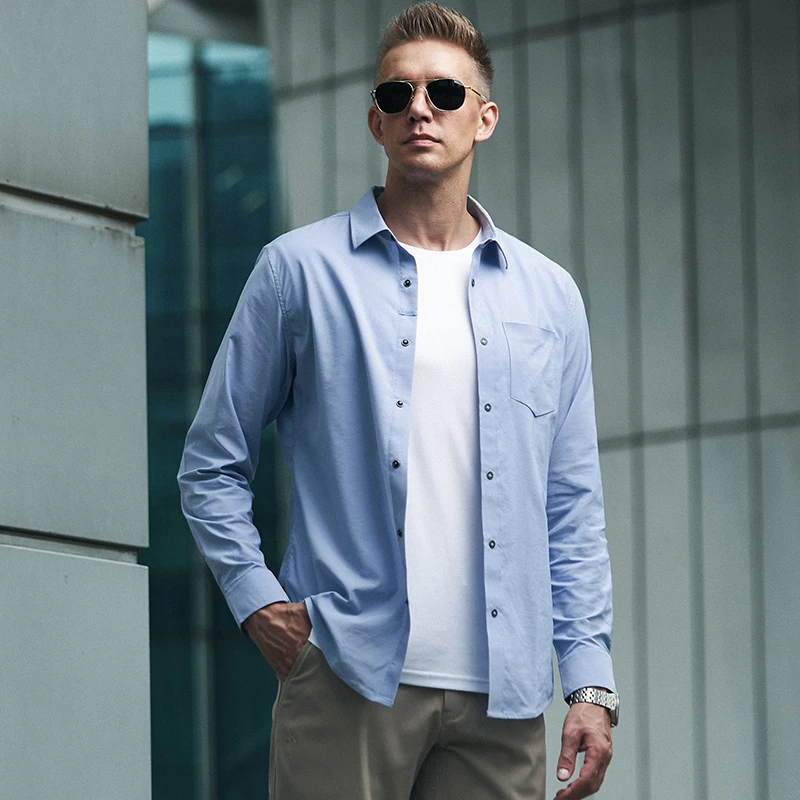 【张译同款】龙牙三代暗刃牛津纺长袖速干衬衫亲肤透气春夏商务休闲