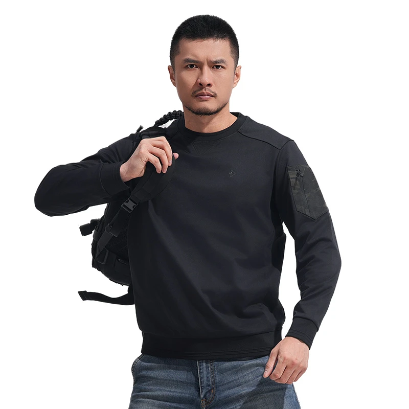 【龙牙】隐之风杨棉感圆领卫衣男款亲肤舒适简约百搭春秋长袖卫衣