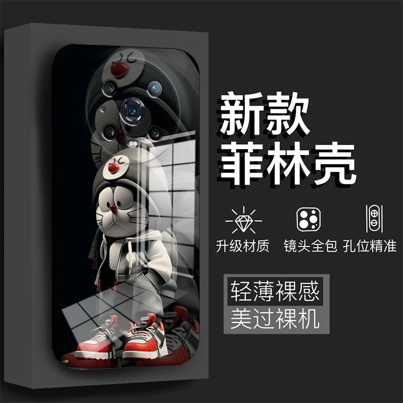 华为荣耀Magic4Pro新款菲林创意冷酷插兜机器猫全包保护手机壳
