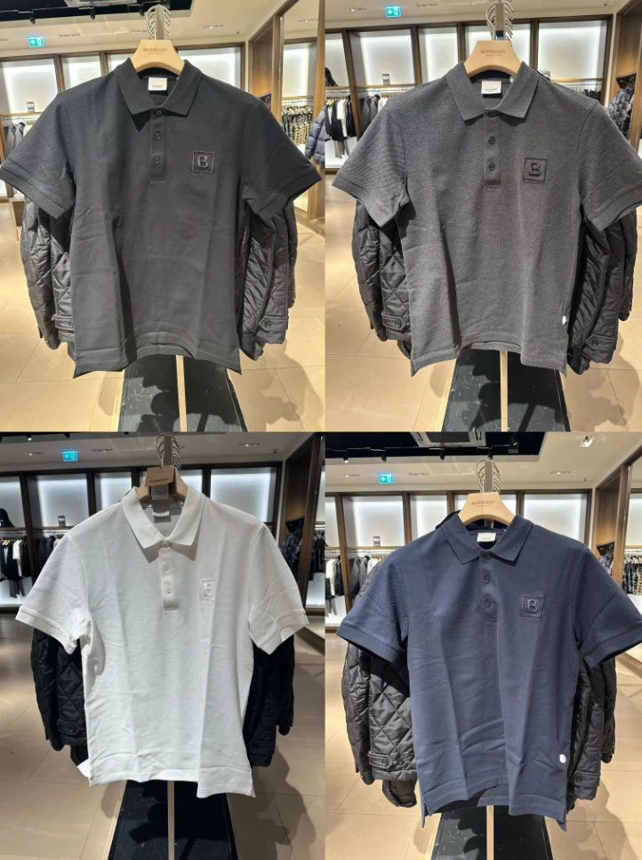 全新未使用 BURBERRY/博柏利 方格Ｂ标短袖Polo