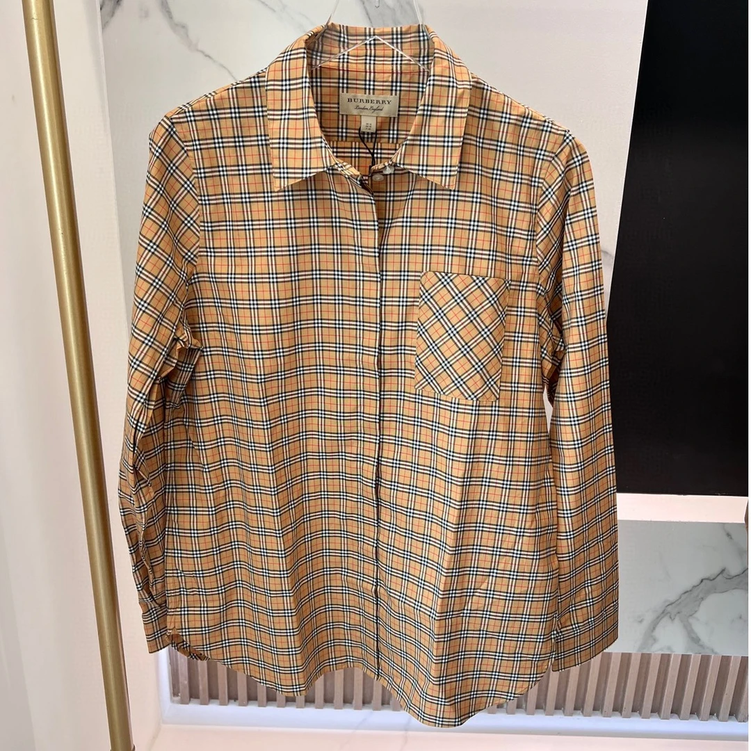 未使用 BURBERRY/博柏利 巴宝莉细格纹女款时尚衬衣