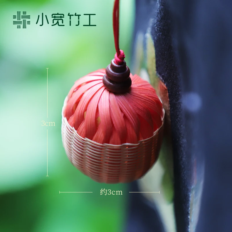 小宽竹工 五福平安竹铃铛汉服配饰车包挂手工中国结竹编礼物非遗