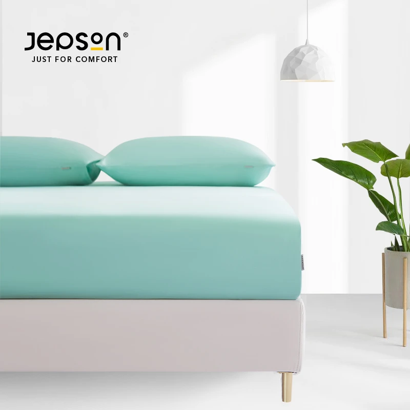 JEPSON/吉柏圣60支全棉A类床笠单件纯棉纯色床罩席梦思床垫保护套