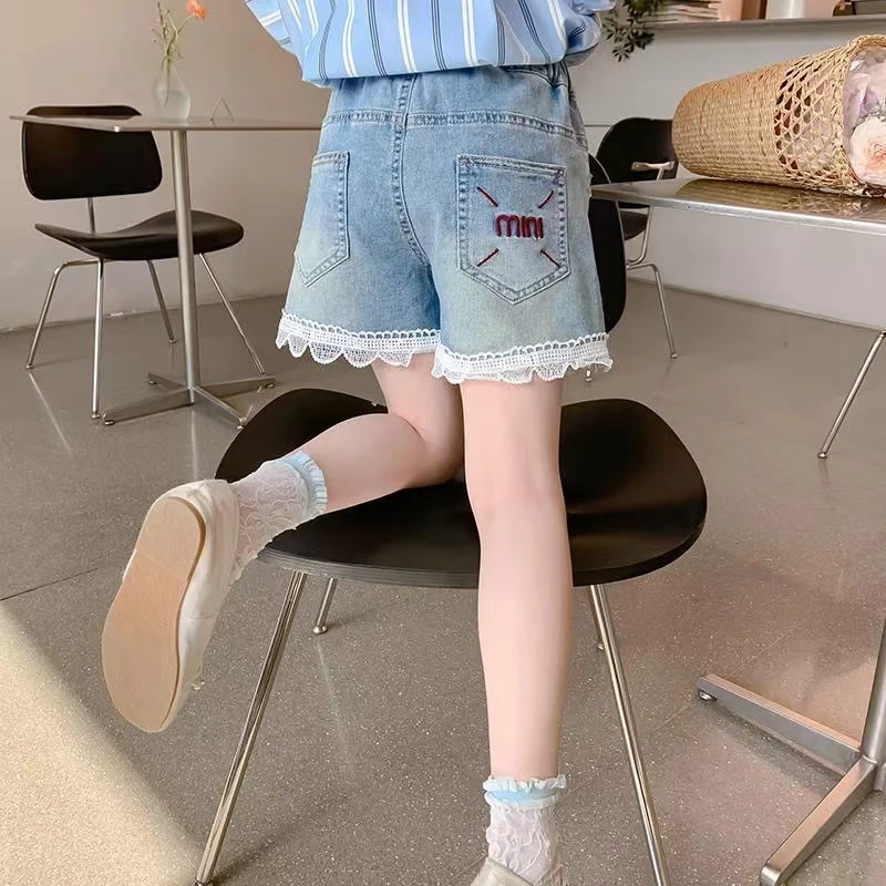 女童夏装【mini牛仔短裤】2024新款洋气儿童裤子夏季薄款百搭裤