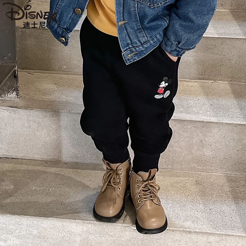 Disney迪士尼儿童冬装裤子加绒保暖外出休闲运动裤长裤XOW4ZK155