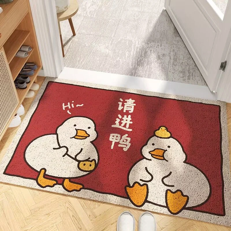 卡通入户门地垫丝圈进门口脚垫可爱家用玄关耐脏垫子地毯可裁剪