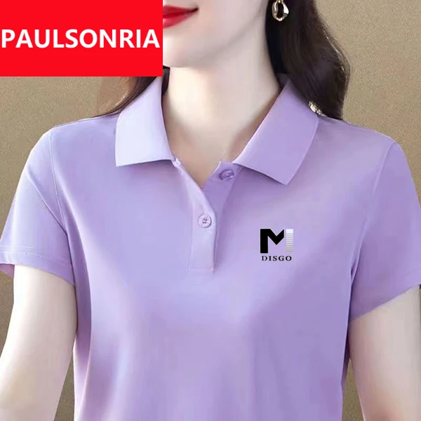 保罗服上衣大码显瘦polo时尚女士夏季翻领洋气百搭薄款韩版