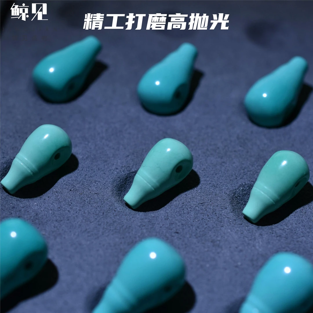 鲸见仿松石三通佛头变色一体水滴百香籽金刚星月DIY国风配饰配珠