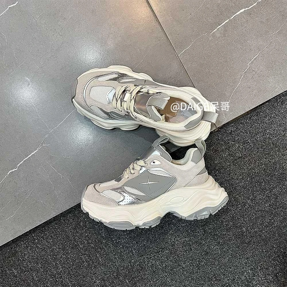 【蝉鸣】（跟高6CM）2024新款时尚休闲鞋*AWX6382