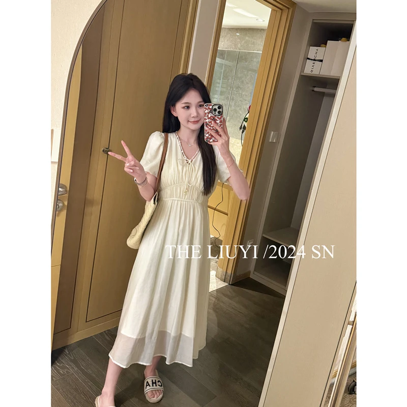 【LIUYI】仙女裙～夏季薄款气质连衣裙45294