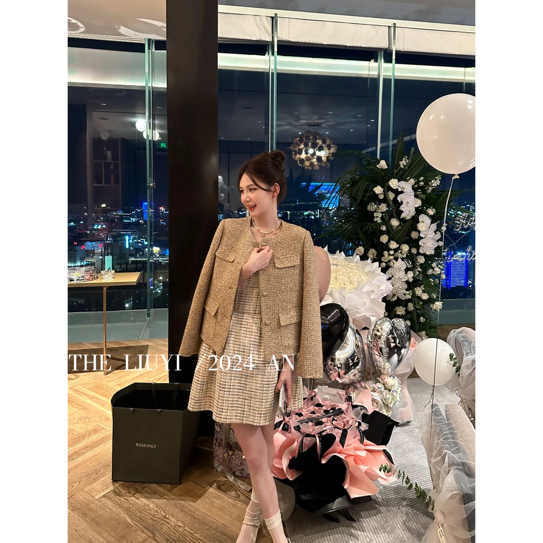 【LIUYI】维也纳~高定羊毛混纺小香风外套49181