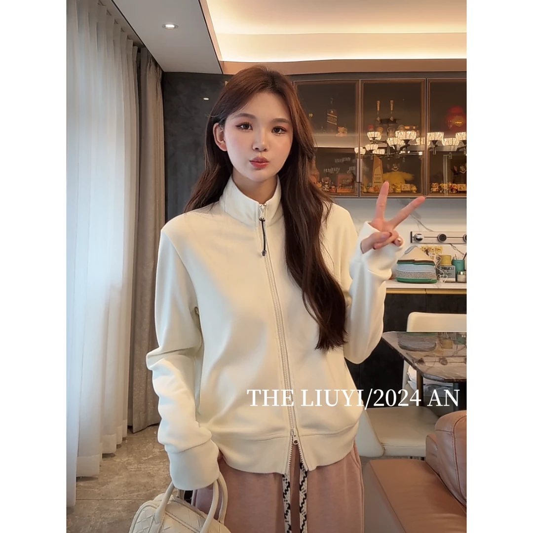 【LIUYI】冬季双面澳绒加厚立领拉链外套410116