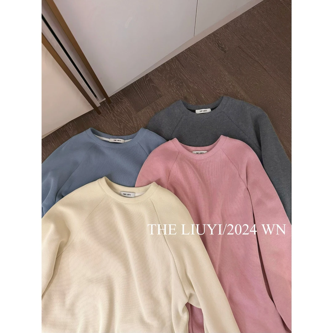 【LIUYI】暖暖卫衣~冬季加绒加厚纯色百搭卫衣410236