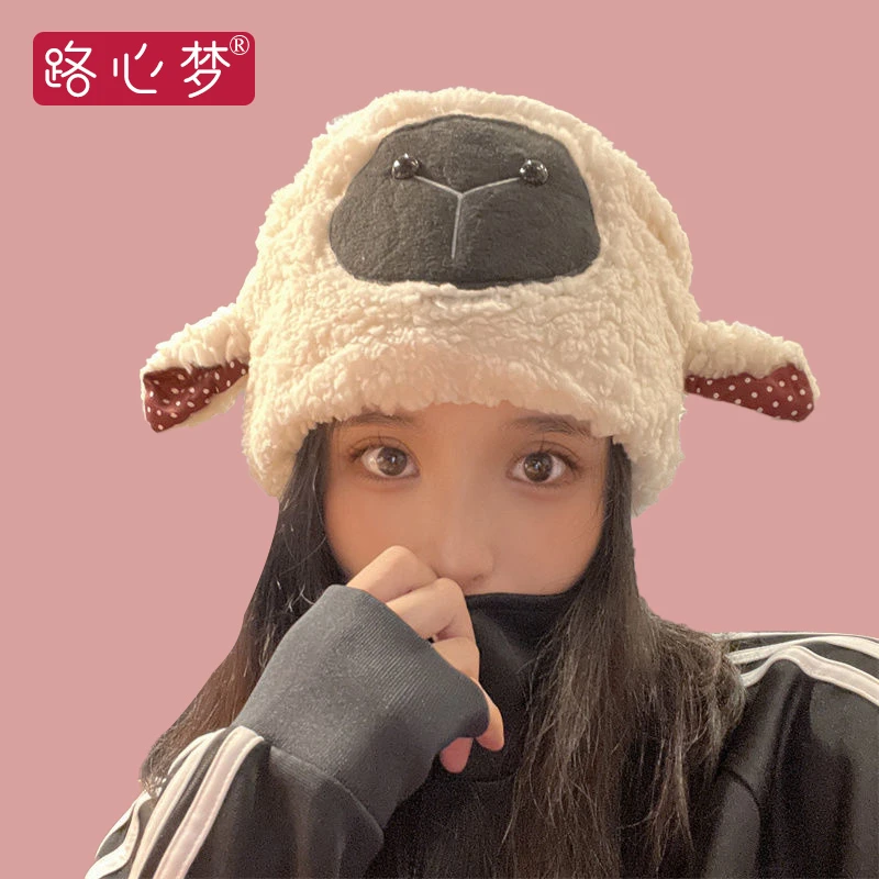 路心梦孕期哺乳帽子产后月子帽可爱透气孕妇帽舒适宽松卡通套头帽