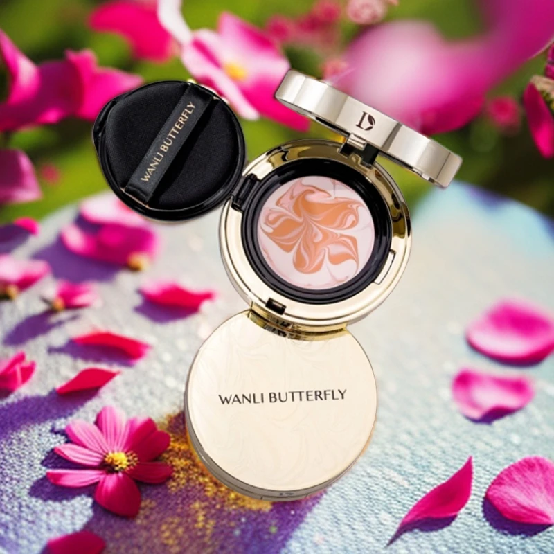 兰花金钻水感瓷肌拉花气垫霜