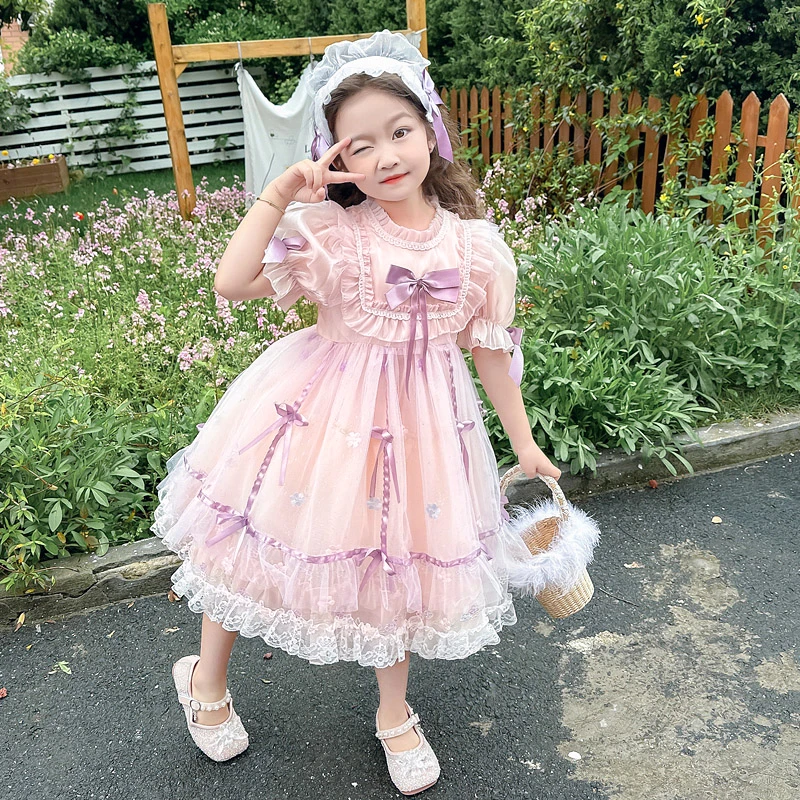 洛丽塔公主裙女童2024夏装新款裙子儿童小女孩夏季夏款春秋连衣裙