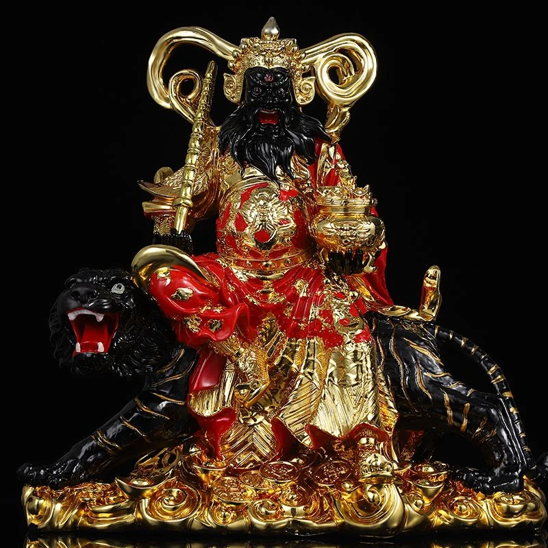 赵公明武财神家用树脂彩绘开业送礼招财摆件赵元帅真君武财神像