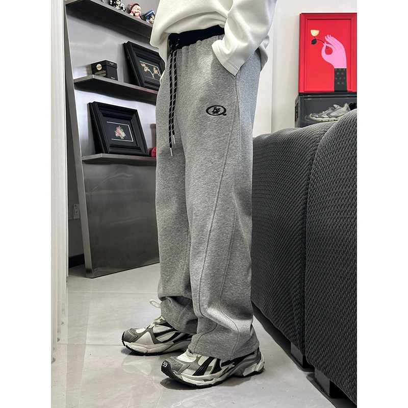 K2921小赖家青少年运动裤秋冬裤2024中大童加绒卫裤加厚国潮长裤