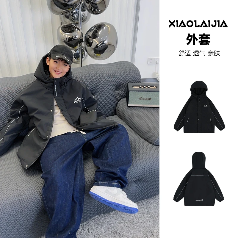 WT993小赖家亲子装防水棉服连帽2023秋冬新款百搭休闲宽松外套潮