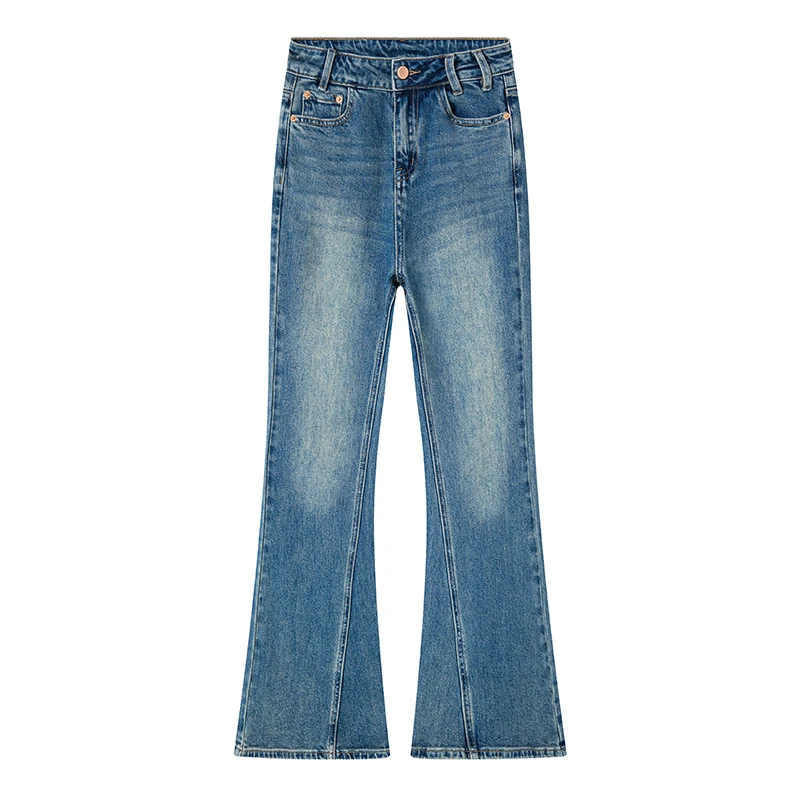 微喇叭牛仔裤女高腰显瘦2025春夏新款弹力修身显瘦时尚百搭马蹄裤