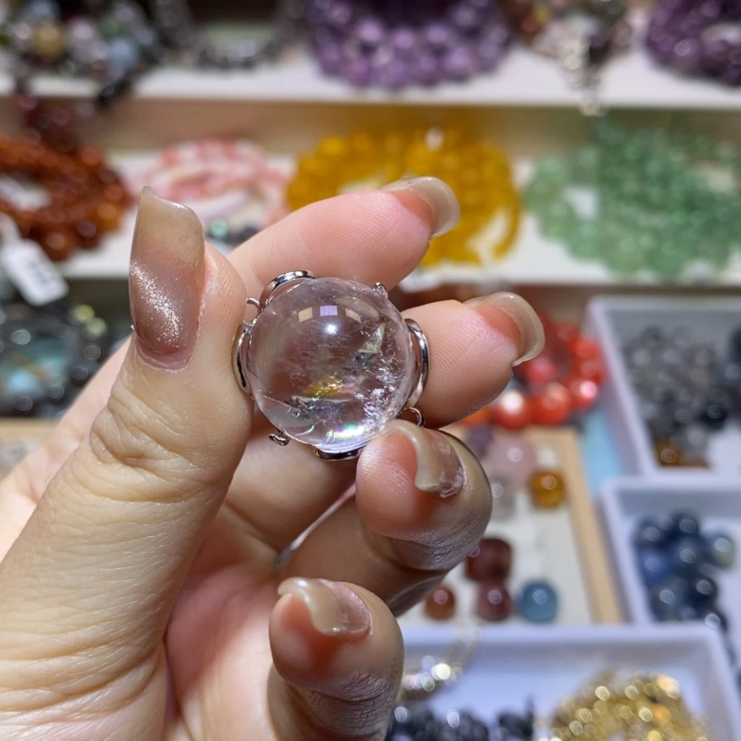 水晶珠宝半成品合金一个