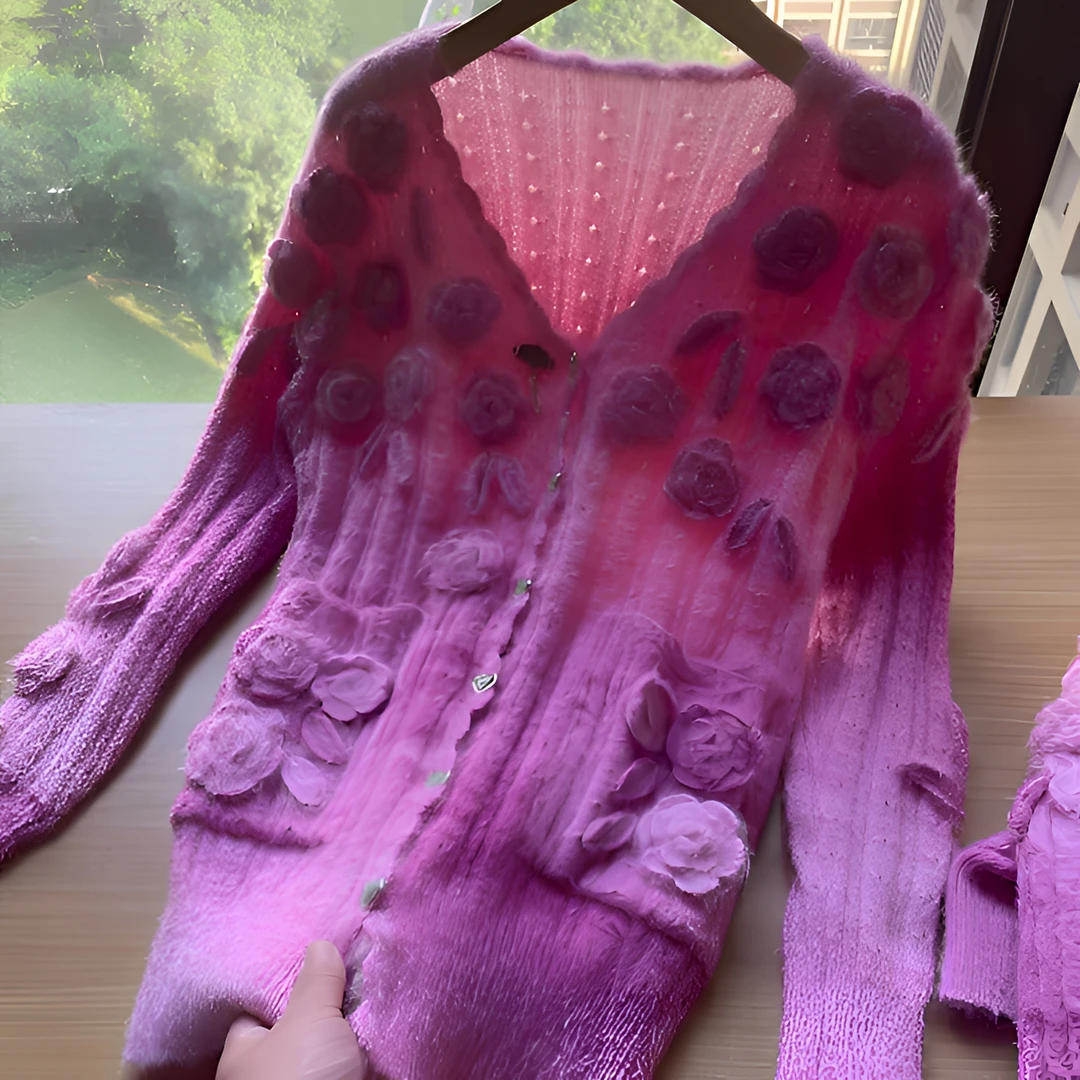 101--200  毛衣粉色针织衫长袖针织衫小香风春秋气质洋气短款