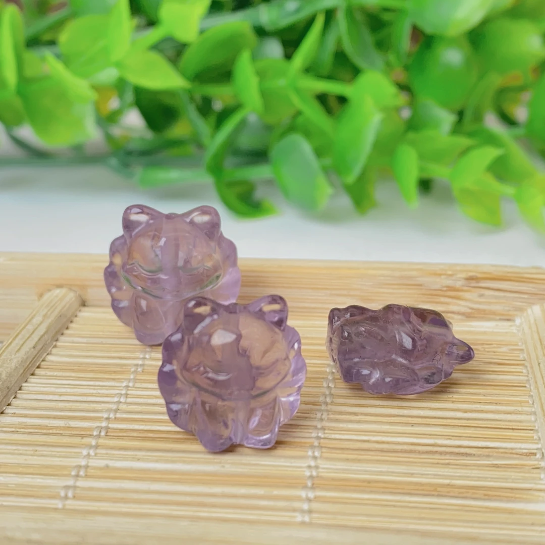 【糖宝珠宝】A131紫水晶凤九通孔款DIY配饰天然时尚百搭约15.5mm