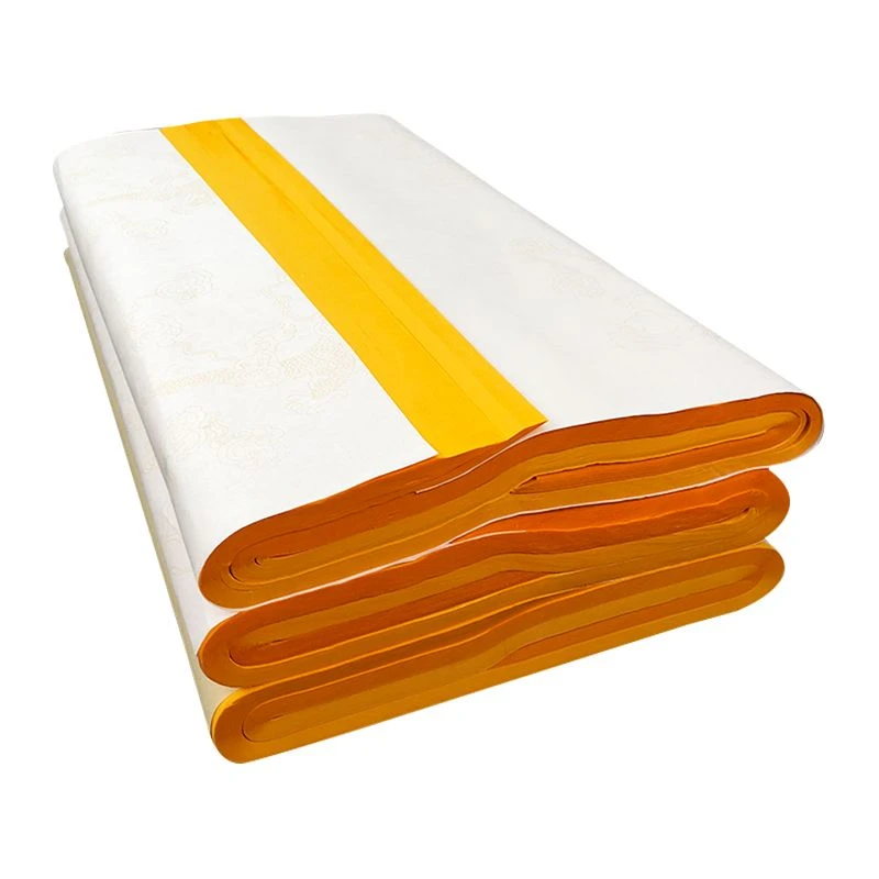 传文佛教黄生宣素面冷金描龙书法创作练习草书行书作品毛笔装裱