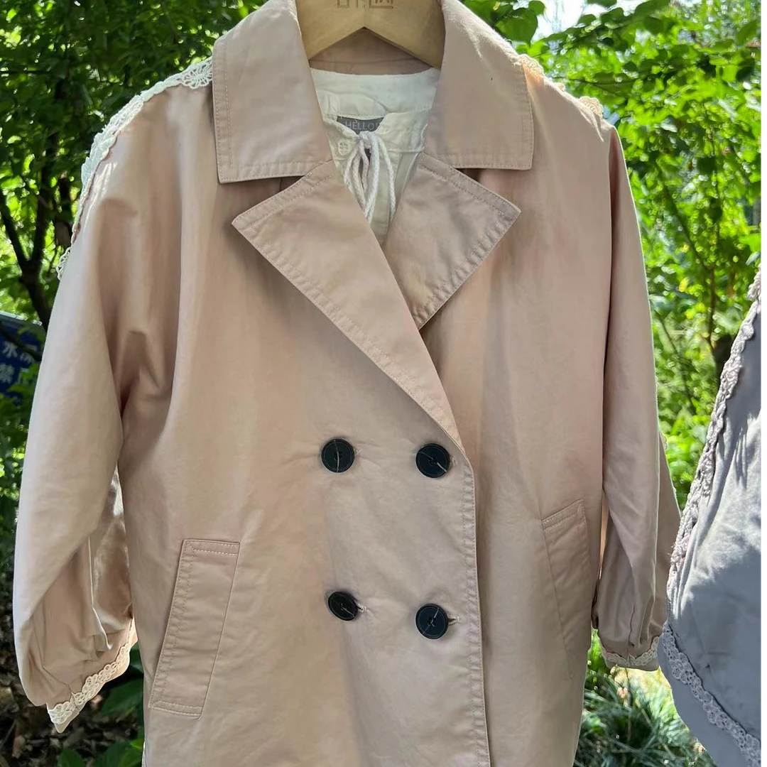 儿童长袖2024春秋新款女童休闲风衣宝宝韩版