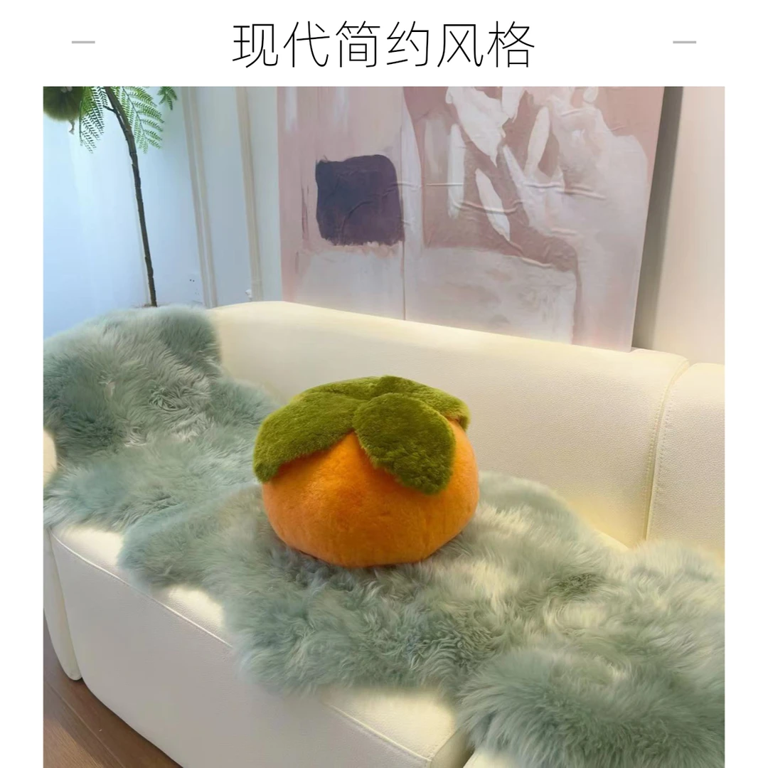 柿柿如意新年摆件卧室客厅饰品可爱送礼柿子年货安睡公仔毛绒两用