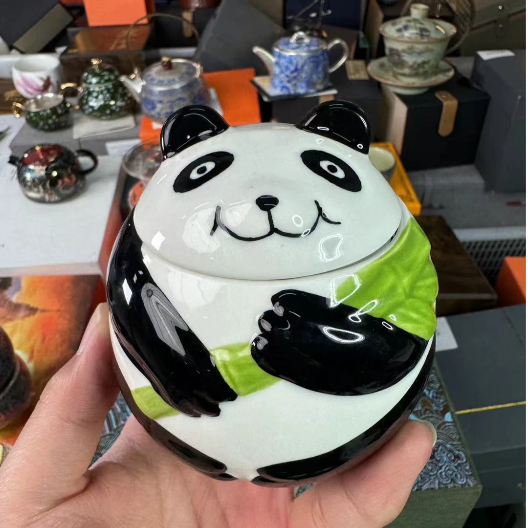 熊猫茶叶罐陶瓷A53002