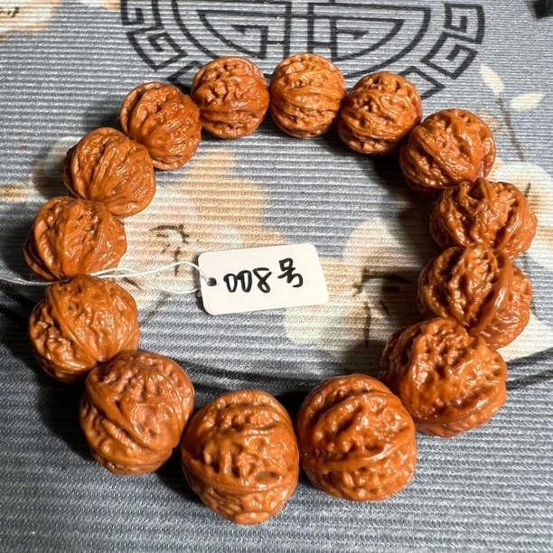 经典款文玩核桃手串京八棱米子底肉边油蜡皮边肚20高18.5