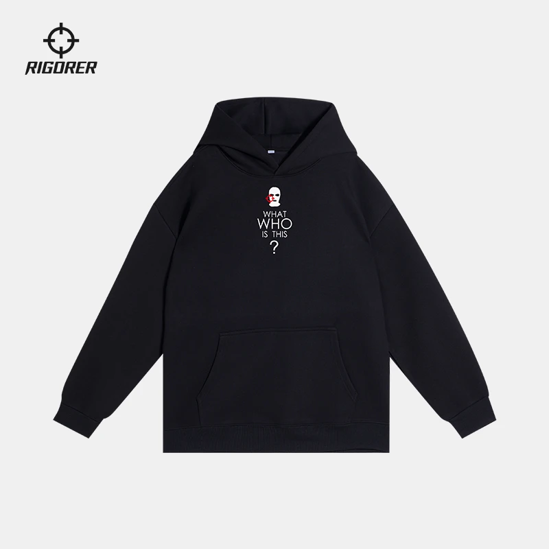 准者多彩卫衣潮流刺绣连帽卫衣秋冬加厚重磅休闲舒适百搭