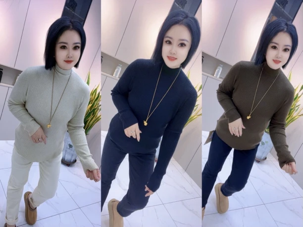 【娟姐精选】12062欧货时尚打底针织衫