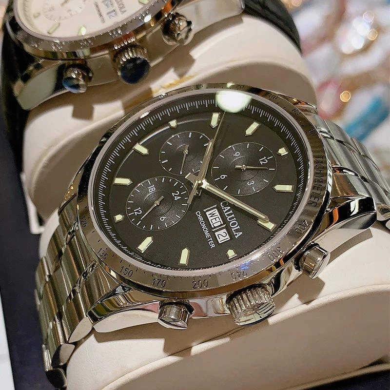 卡罗莱男士学生机械表全自动手表男精钢带正品防水时尚新款腕表潮