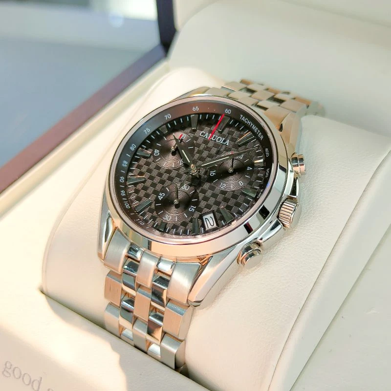 卡罗莱手表品牌石英男表时尚休闲商务潮流多功能男士手表防水钢带