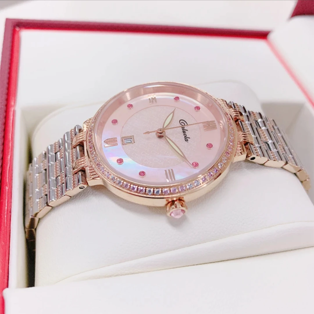 新款卡罗莱正品牌石英简约女士手表镶钻防水女表时尚气质高端腕表