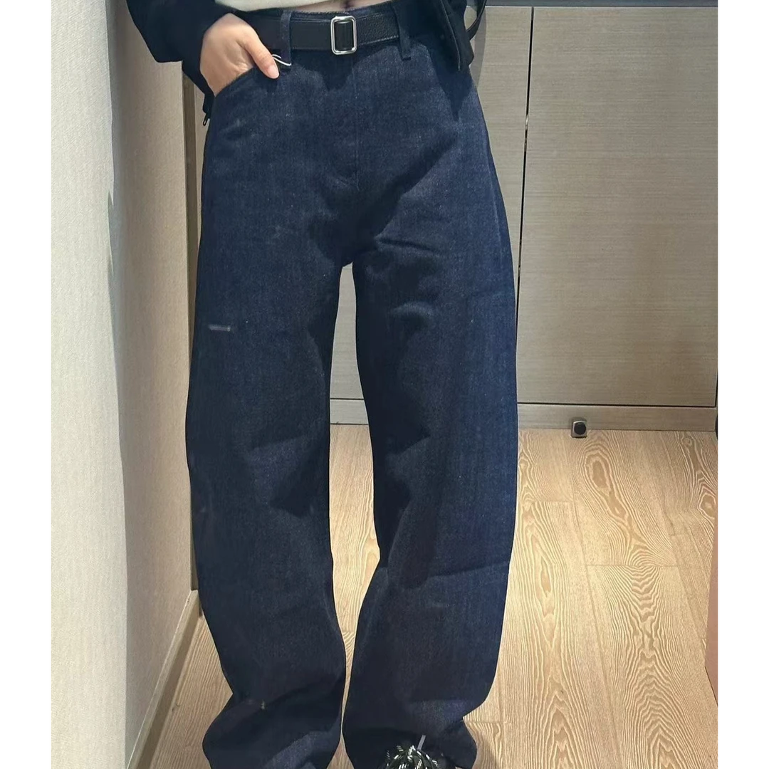 pp家 LP御用“毛绒质感牛仔”面料天然染色不褪色原色静谧蓝牛仔裤